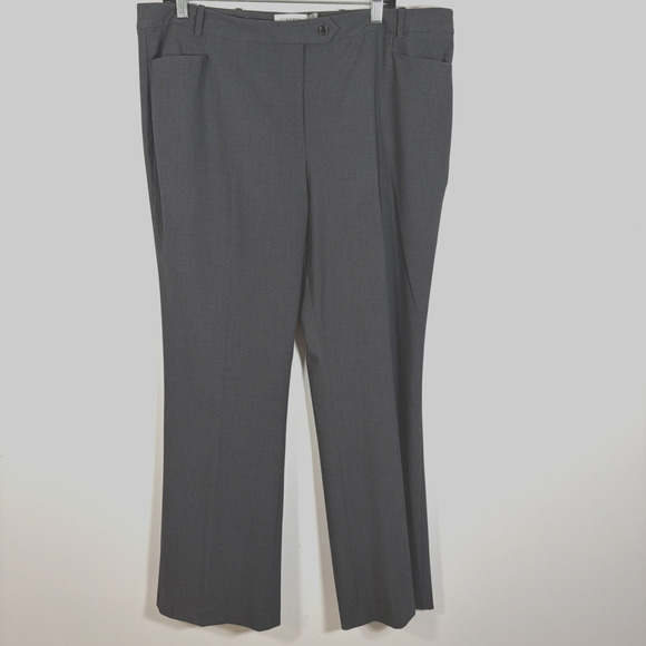 Calvin Klein Modern Fit Gray Career Work Trouser Slacks Dress Pants 16 Grey NWOT - Picture 2 of 8